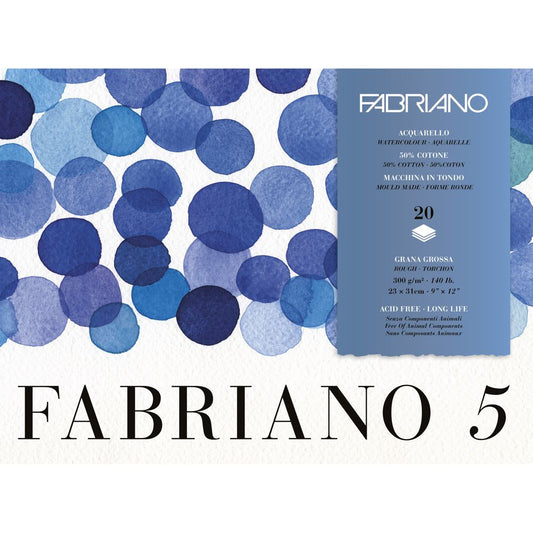 Bloco de Papel Para Aquarela Fabriano 5 GG 300g/m² 23x31cm