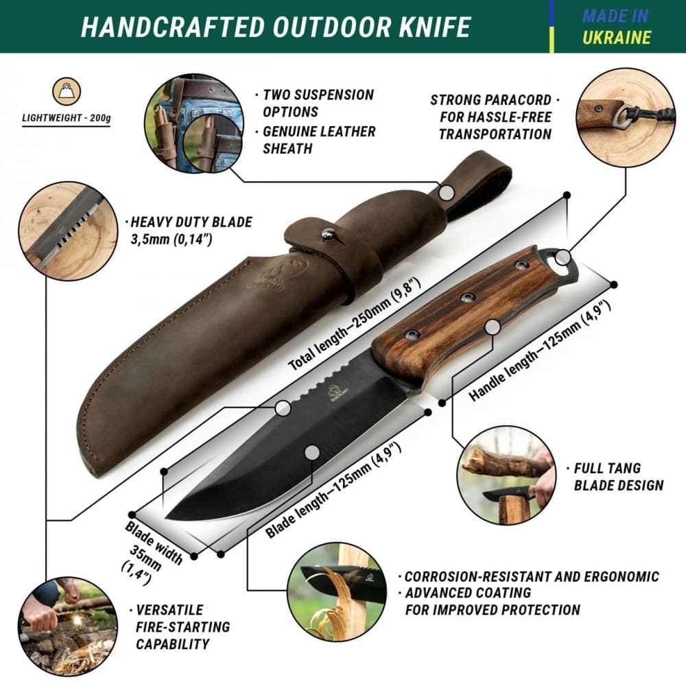 Faca Bushcraft Beavercraft Dusk BSH4 em Aço Carbono