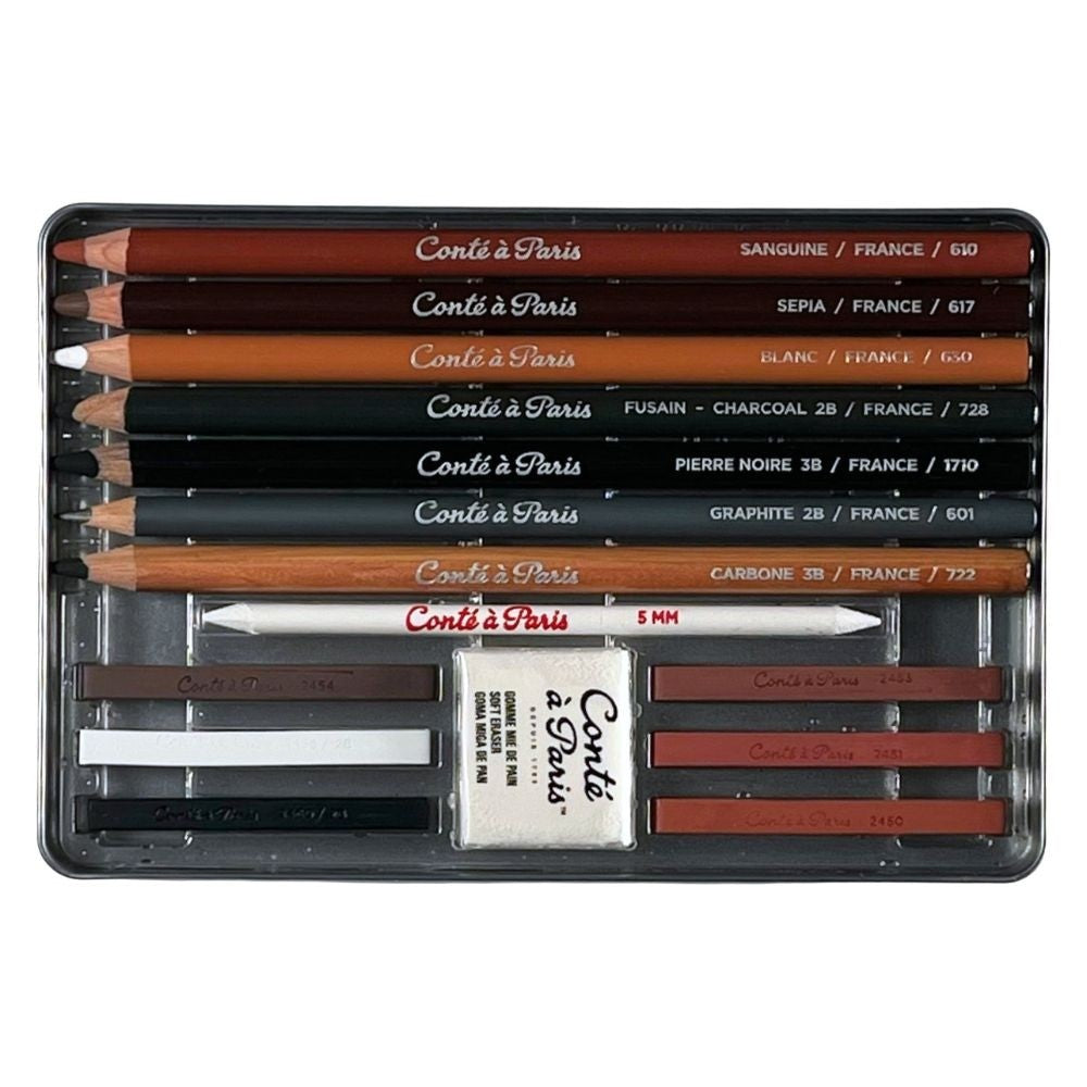 Estojo De Desenho Conté à Paris Sketching 15 Peças