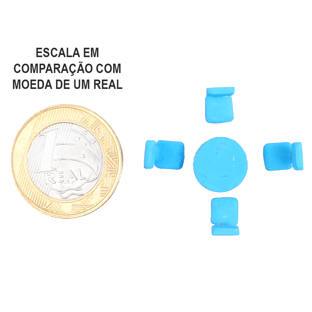 Miniatura de Mesa e Cadeiras 1/100 674 Minitec 05 Peças