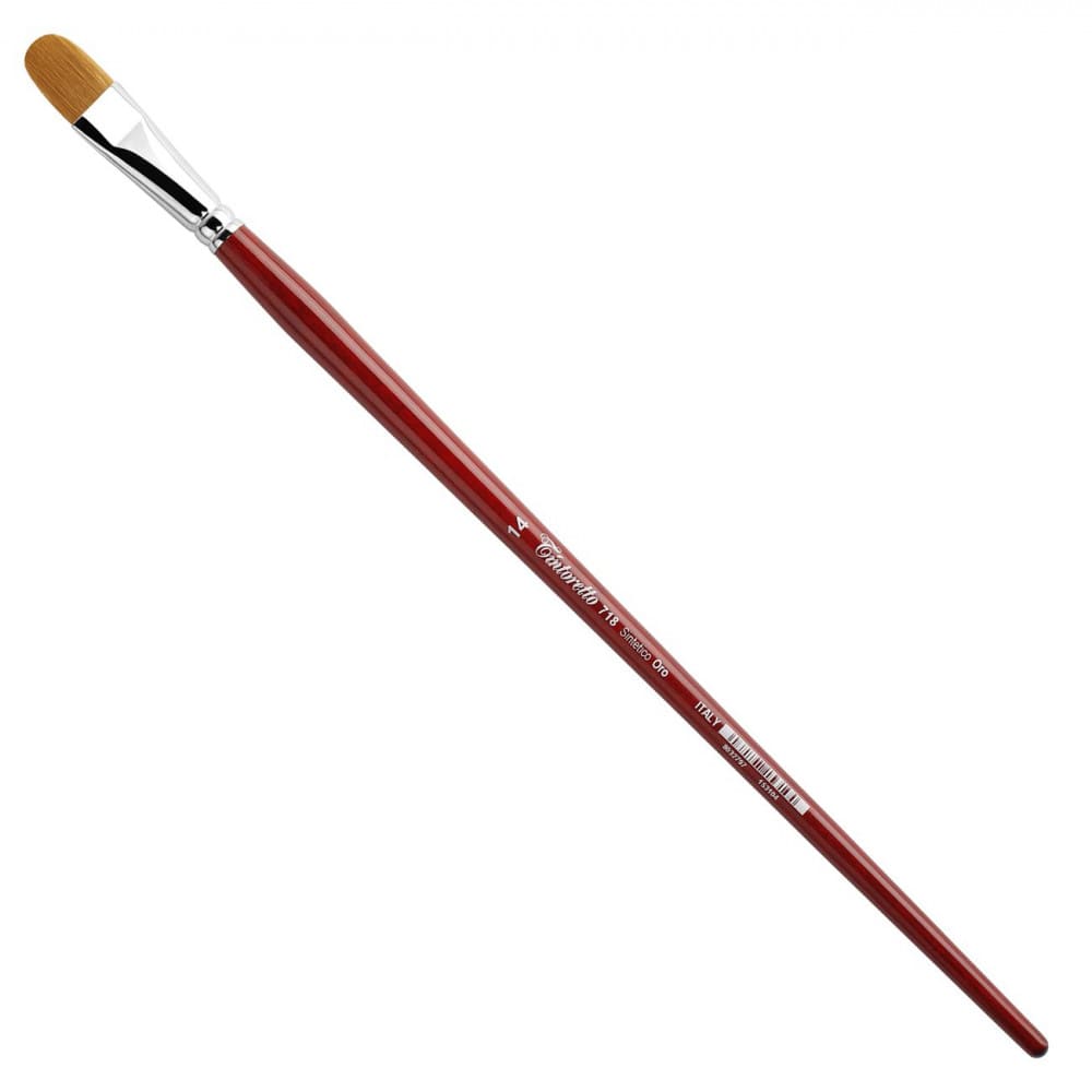 Pincel Tintoretto Filbert Cats Tongue Sintético 718 14