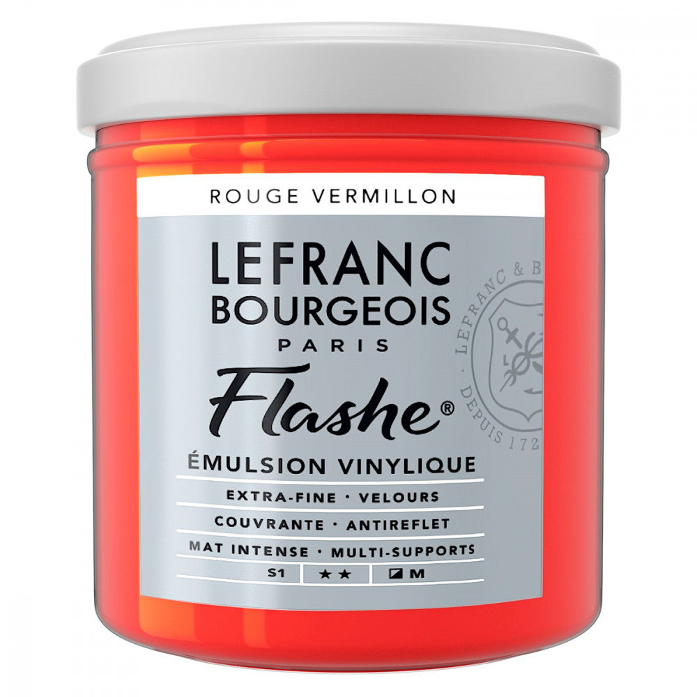 Tinta Acrílica Flashe Lefranc & Bourgeois 125ml S1 644 Vermilion Red