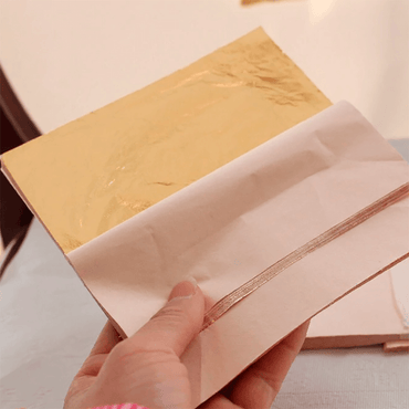 Folha de Ouro Para Douração e Restauro 14x14cm 5000 Folhas