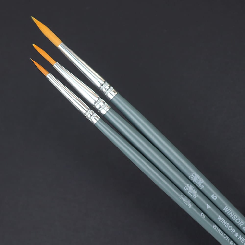 Kit Pincéis Winsor & Newton Foundation Redondo Aquarela 3 Unidades