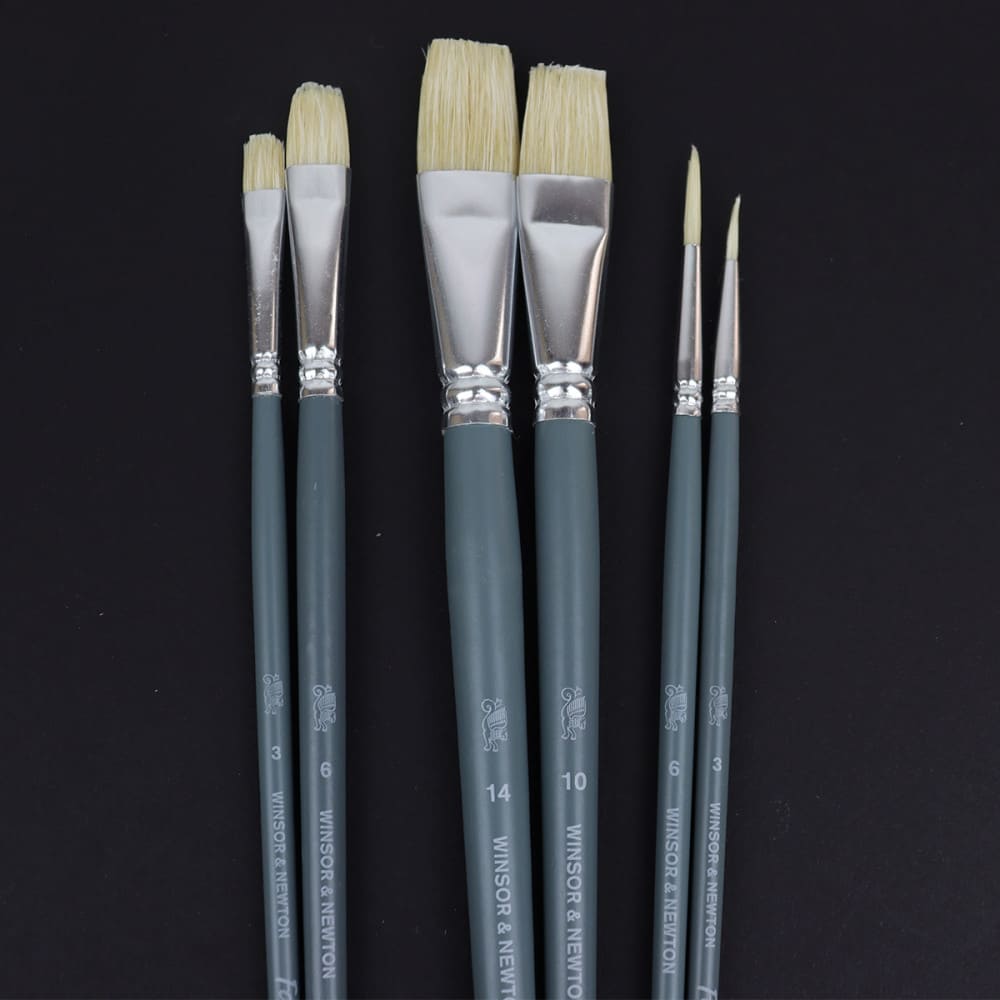 Kit Pincéis Winsor & Newton Foundation Sortidos Óleo 6 Unidades