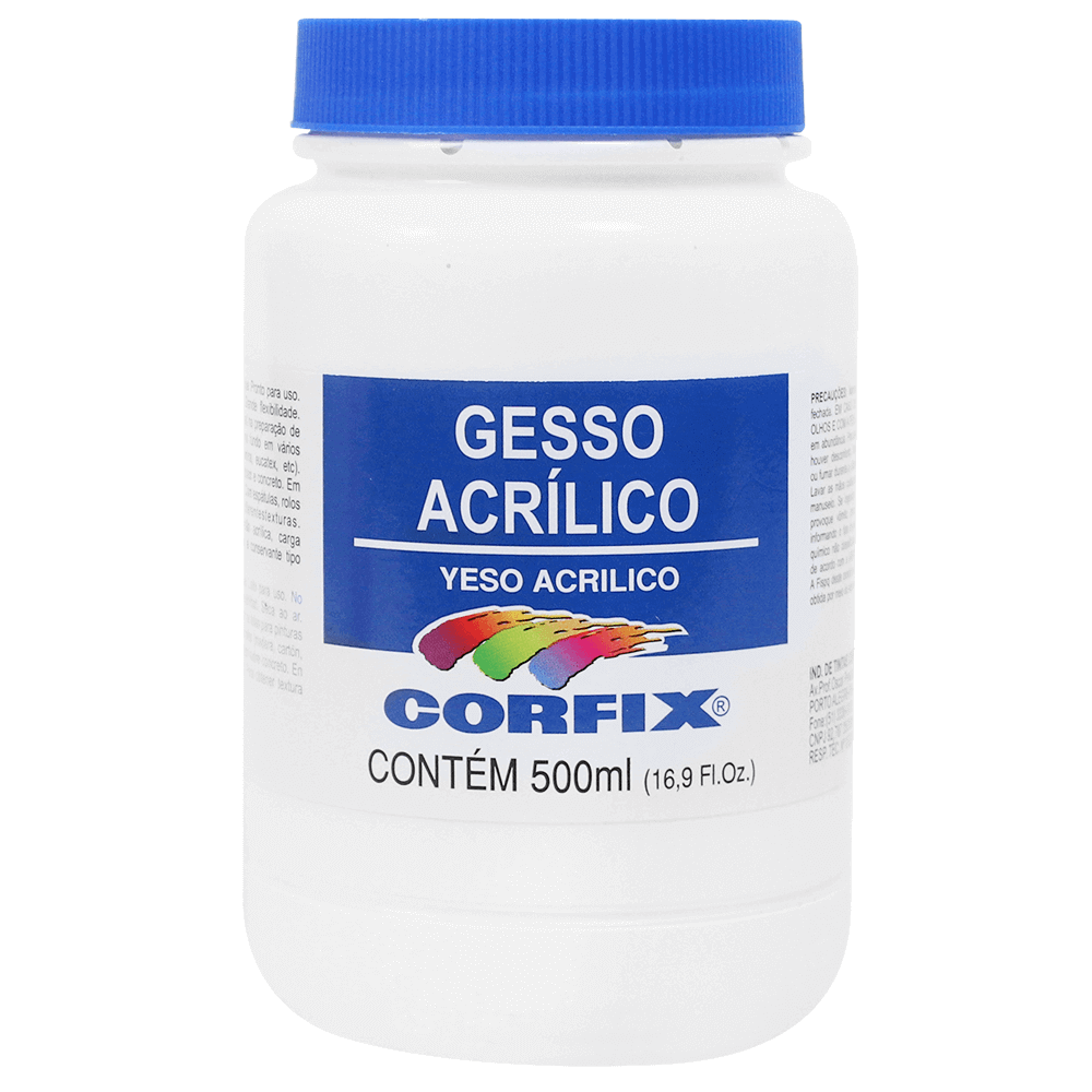 Gesso Acrílico Para Tela Corfix 500ml