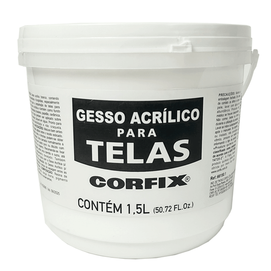 Gesso Acrílico Para Telas Corfix 1,5L