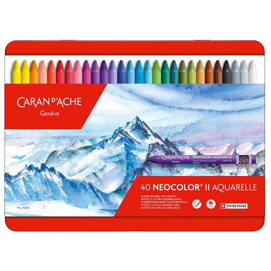 Giz Aquarelável Neocolor II Caran D’Ache 40 Cores