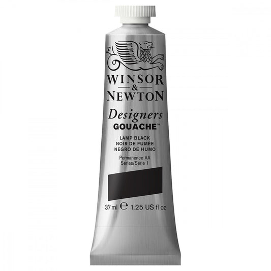 Tinta Guache Winsor & Newton Designers 37ml S1 337 Lamp Black