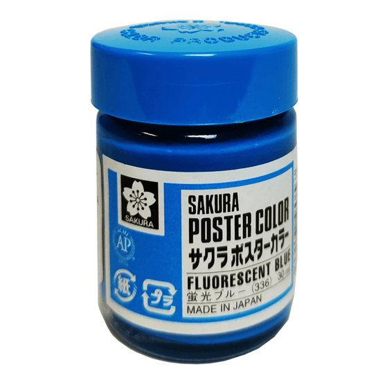 Tinta Guache Sakura Poster Color 30ml 336 Fluorescent Blue