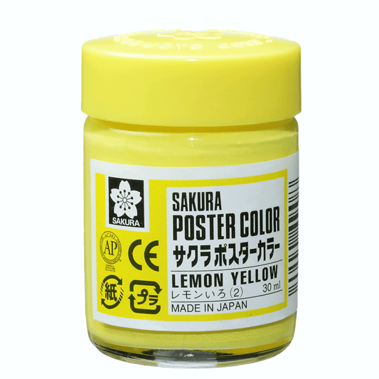 Tinta Guache Sakura Poster Color 30ml 2 Lemon Yellow