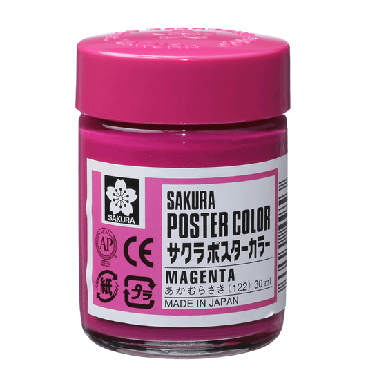 Tinta Guache Sakura Poster Color 30ml 122 Magenta
