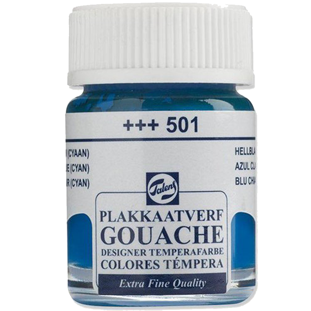 Tinta Guache Para Caligrafia Talens 16ml 501 Blue Cyan