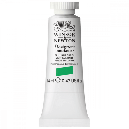 Tinta Guache Winsor & Newton Designers 14ml S1 046 Brilliant Green