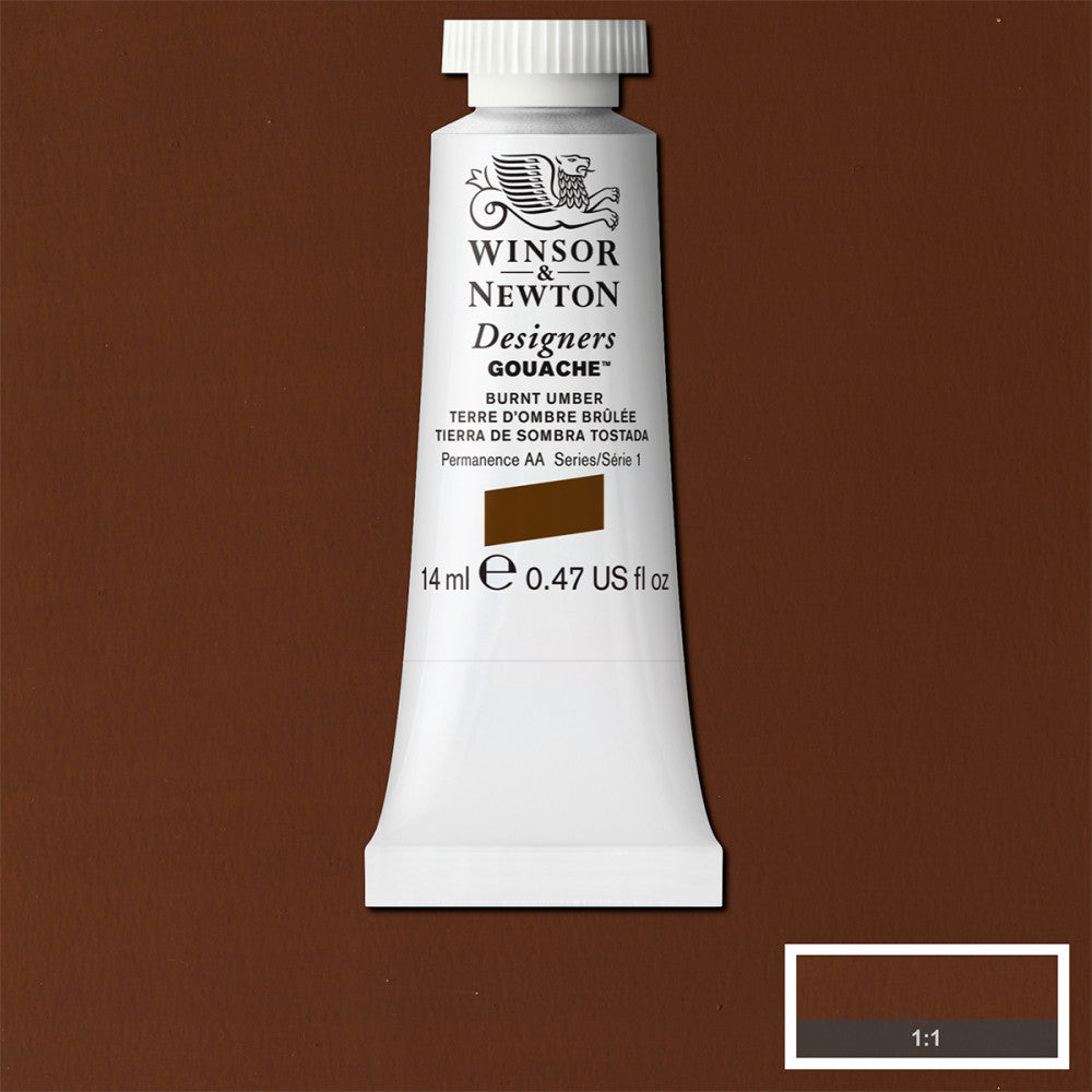 Tinta Guache Winsor & Newton Designers 14ml S1 076 Burnt Umber