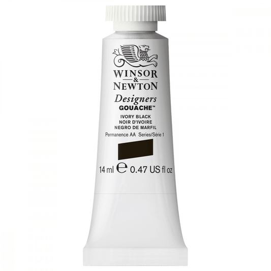 Tinta Guache Winsor & Newton Designers 14ml S1 331 Ivory Black