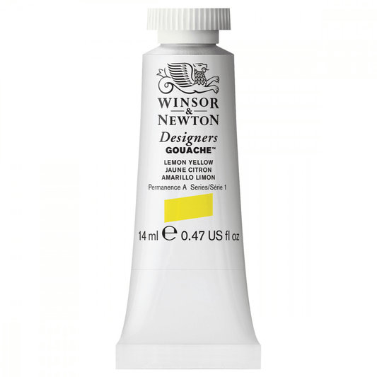 Tinta Guache Winsor & Newton Designers 14ml S1 345 Lemon Yellow