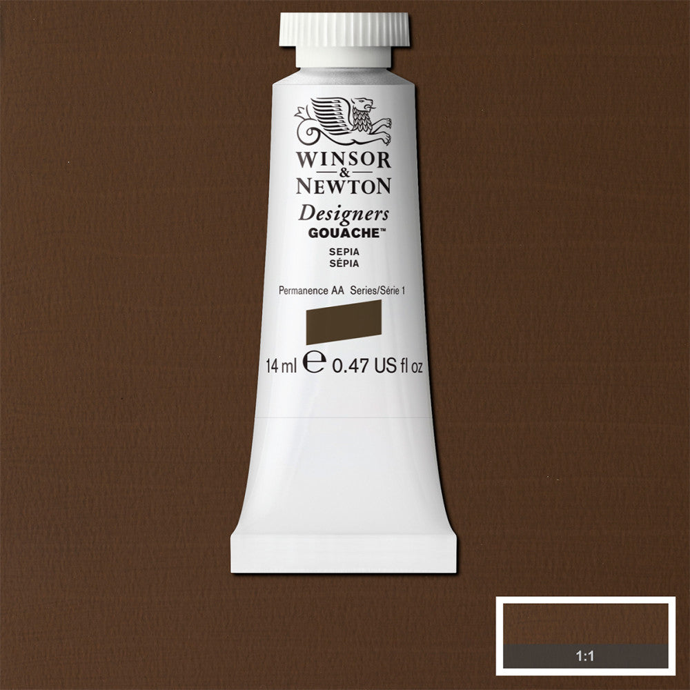 Tinta Guache Winsor & Newton Designers 14ml S1 609 Sepia
