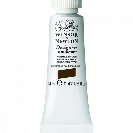 Tinta Guache Winsor & Newton Designers 14ml S1 676 Vandyke Brown