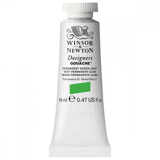 Tinta Guache Winsor & Newton Designers 14ml S2 483 Permanent Green Light