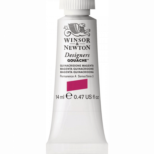 Tinta Guache Winsor & Newton Designers 14ml S3 550 Quinacridone Magenta