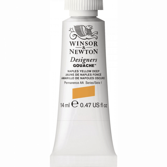 Tinta Guache Winsor & Newton Designers 14ml S1 425 Naples Yellow Deep