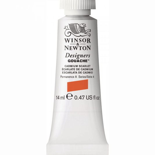 Tinta Guache Winsor & Newton Designers 14ml S4 106 Cadmium Scarlet
