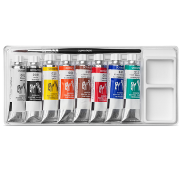 Tinta Gouache Studio Caran d'Ache 8 Cores Tubos