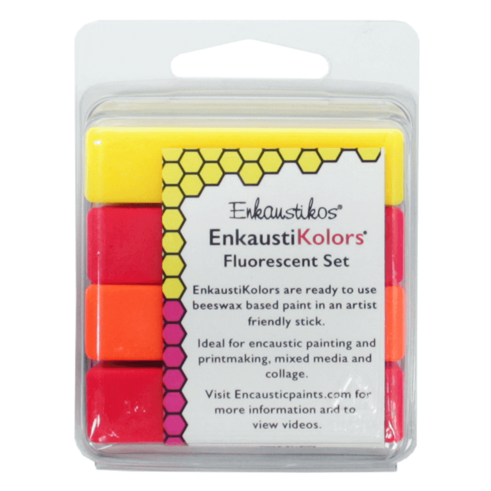 Kit Encaustica Fluorescent 4 Cores Enk4497 Enkaustikos