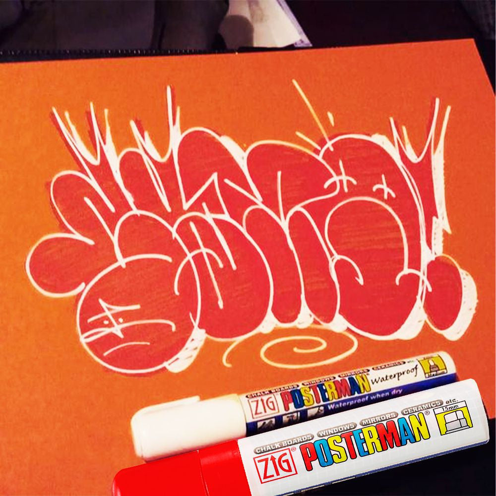 Marcador Zig Posterman Kuretake Fluorescent Orange