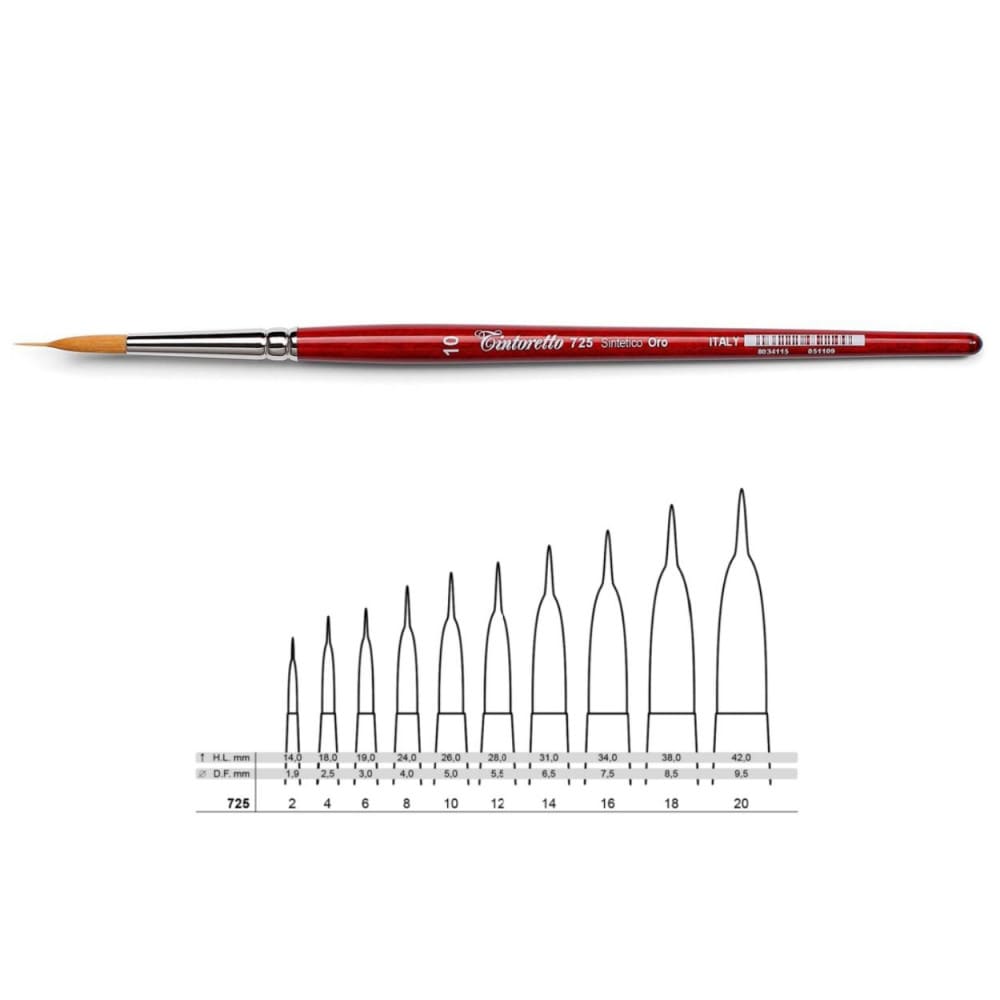 Pincel Tintoretto Tank Sintético 725 18