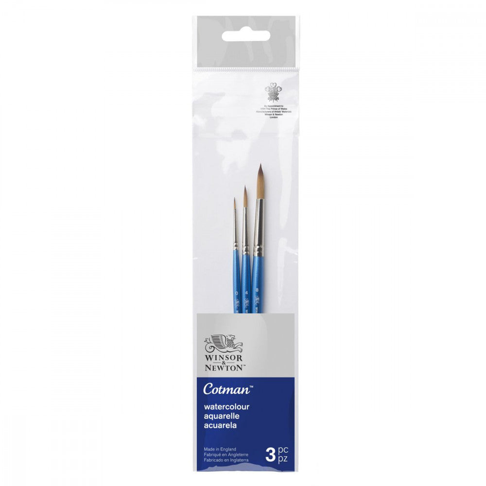 Kit Pincéis Winsor & Newton Cotman Aquarela 3 Unidades