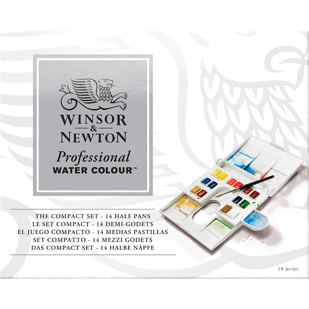 Aquarela Winsor & Newton Profissional Compact Set 14 Cores
