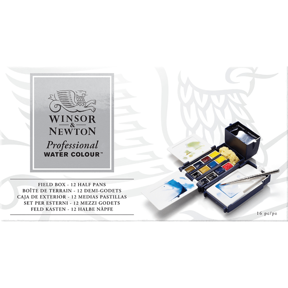 Aquarela Winsor & Newton Profissional Field Box 12 Cores