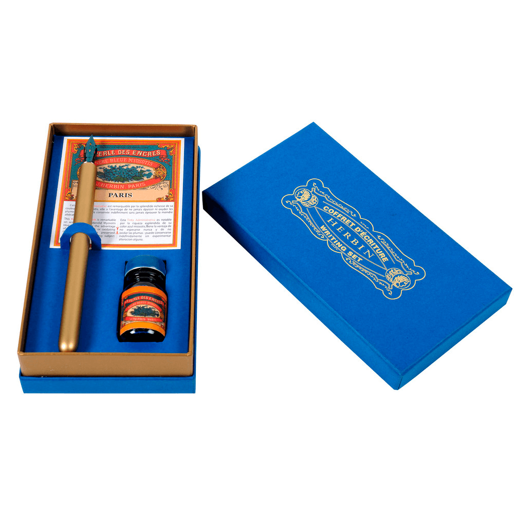 Conjunto de Caliigrafia J. Herbin Azul