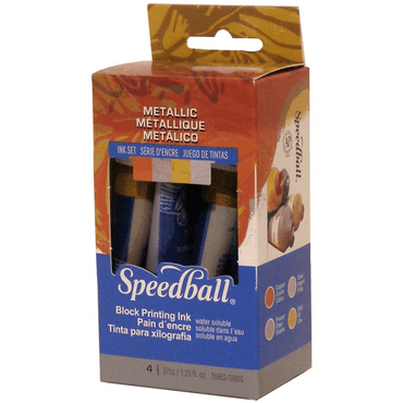 Tinta para xilogravura Speedball 4 cores metálicas 37ml