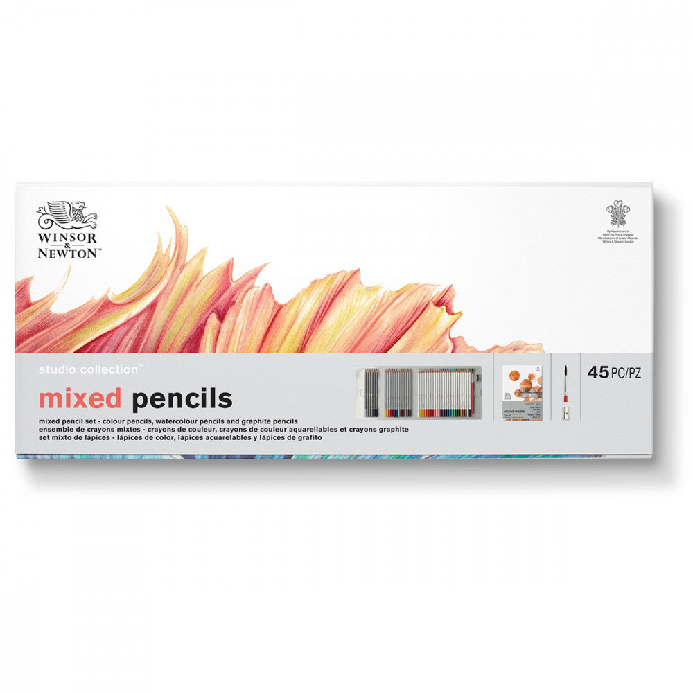 Lápis de Cor Mixed Winsor & Newton Studio Collection 45 Peças