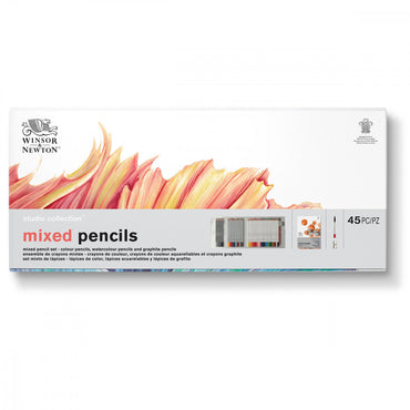 Lápis de Cor Mixed Winsor & Newton Studio Collection 45 Peças