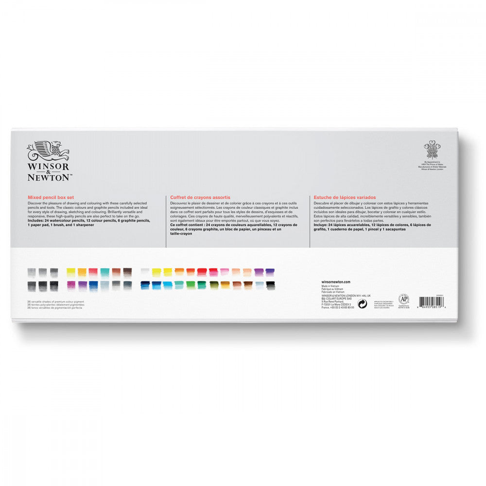 Lápis de Cor Mixed Winsor & Newton Studio Collection 45 Peças