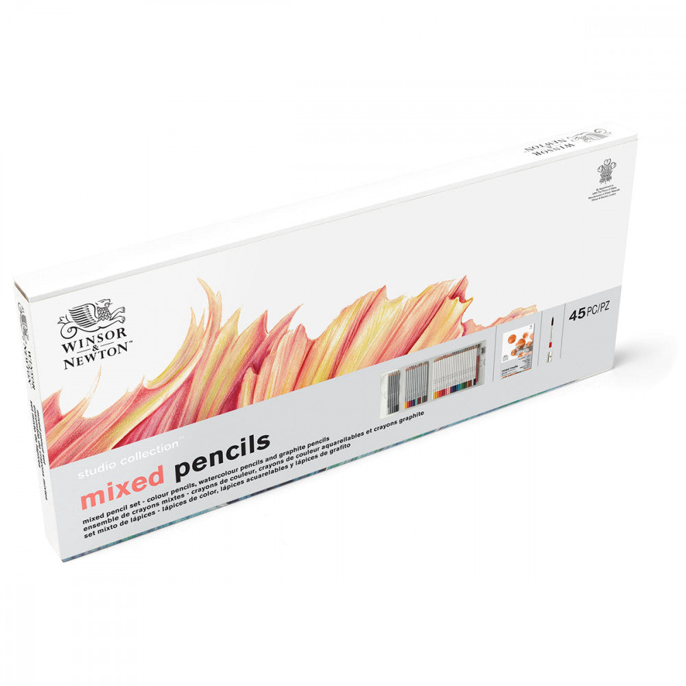 Lápis de Cor Mixed Winsor & Newton Studio Collection 45 Peças