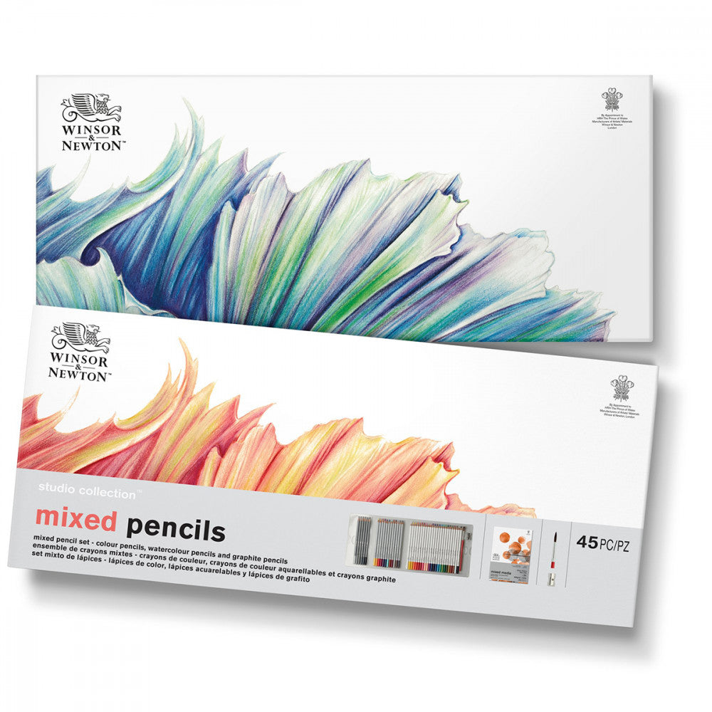 Lápis de Cor Mixed Winsor & Newton Studio Collection 45 Peças