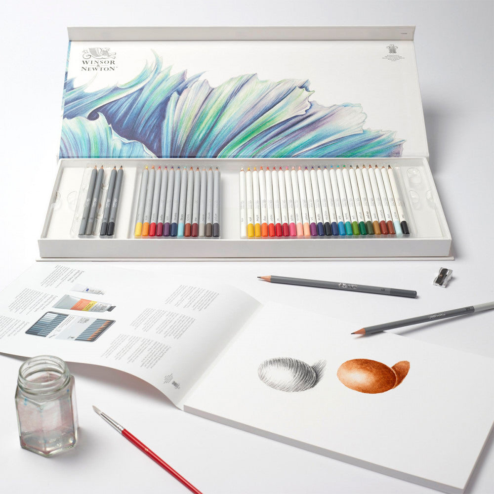Lápis de Cor Mixed Winsor & Newton Studio Collection 45 Peças