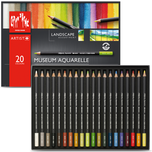 Lápis Aquarela Caran d'Ache Museum 20 Cores Paisagens