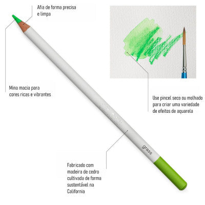 Estojo Lápis Aquarelável Winsor & Newton 48 Cores