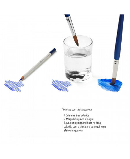 Estojo Lápis Aquarelável Winsor & Newton 48 Cores