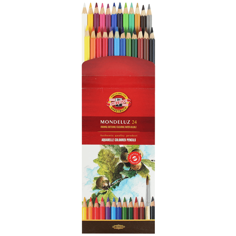 Lápis Aquarelável Arte Koh-I-Noor 24 Cores 3718