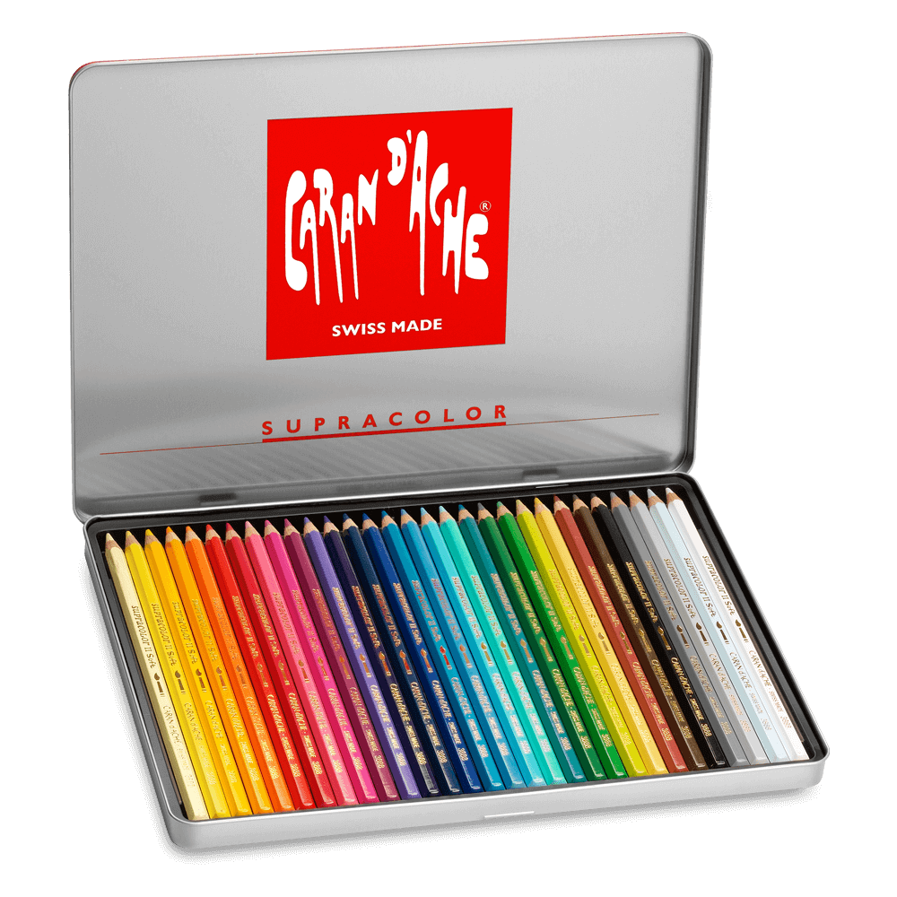 Lápis Aquarelável Supracolor Caran D'Ache 30 Cores