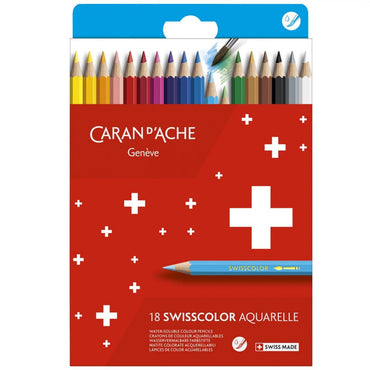 Lápis Aquarelável Swisscolor Caran D'Ache 18 Cores Cardboard