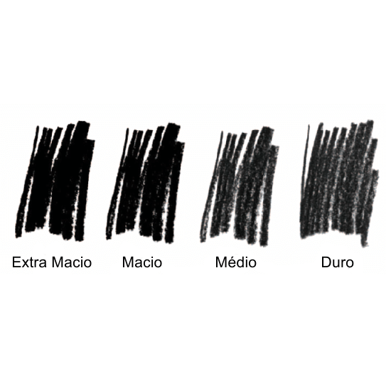 Lápis Carvão Charcoal Sinoart com 4 Unidades