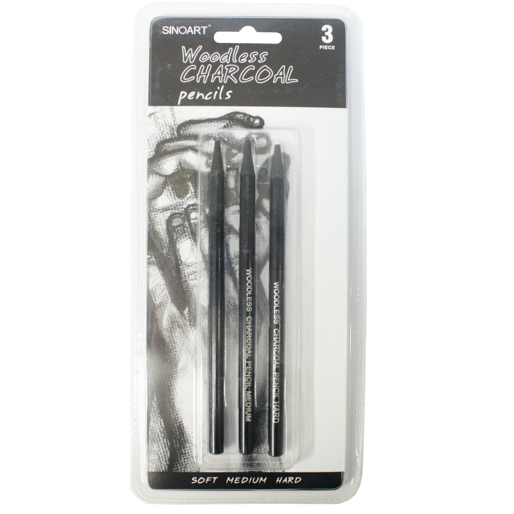 Lápis Carvão Integral Sinoart 3 Unidades